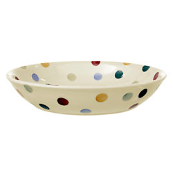 Emma Bridgewater Polka Dot Medium Pasta Bowl, Multi, Dia.23.5cm